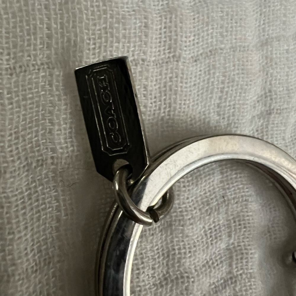 Coach Black and Silver Key Chain with Handbag / Purse Charm - Picture 3 of 3
